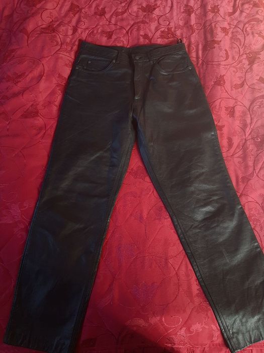 Мужские кожаные штаны натуральная кожа размер L