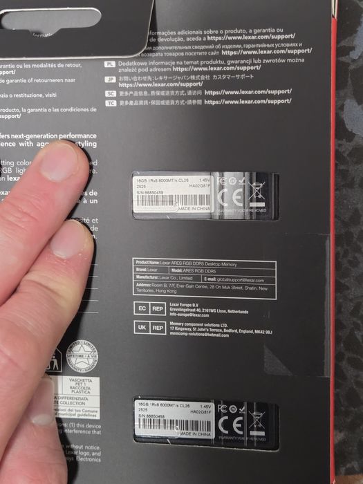 Pamięć Lexar Ares RGB DDR5 32 GB 6000MHz CL26 LD5U16G60C26BR-RGD - now