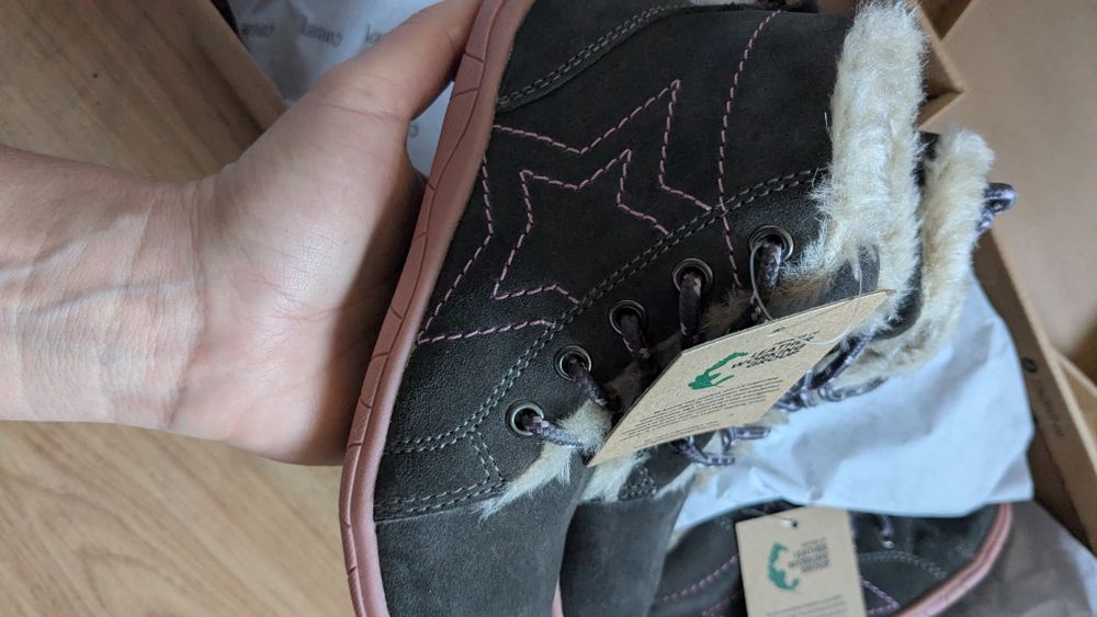 Kozaki skórzane barefoot  bliźniaczki