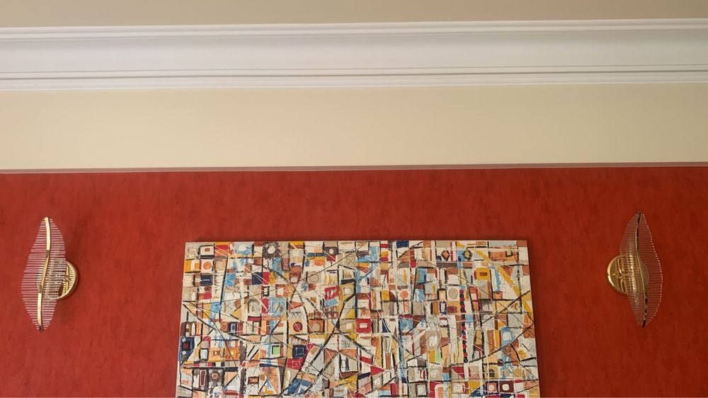 Candeeiros dourados de cristal para tecto e parede