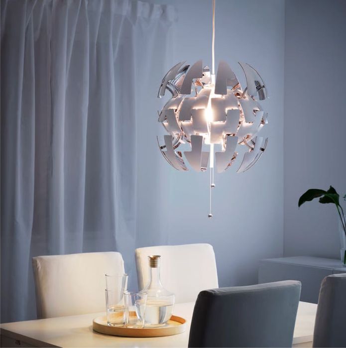 IKEA PS 2014 Lampa wisząca, biały/srebrny