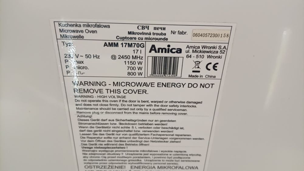 Mikrofala Amica 17m70g