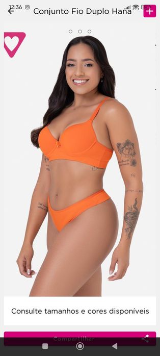 Conjuntos calcinhas/cueca femininas e sutiã