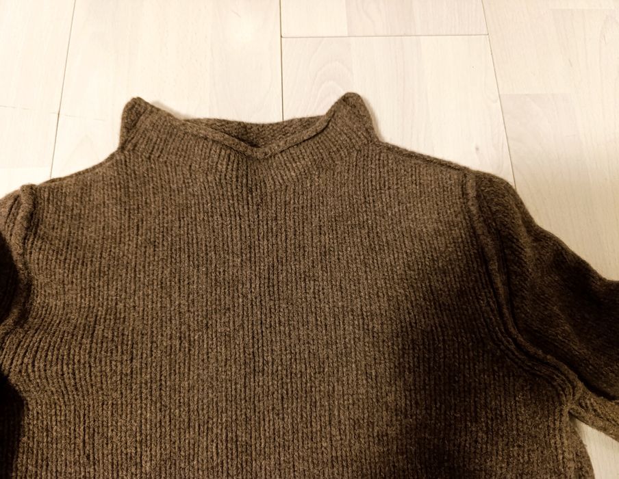 Czekoladowy sweter kaszmir i wełna