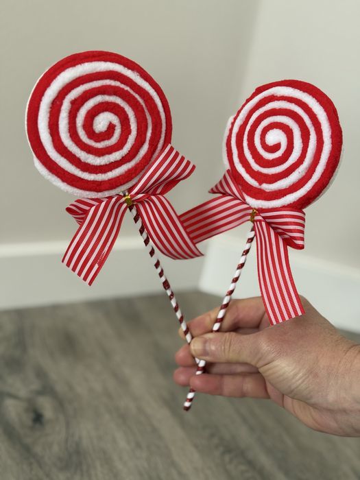 2 candy cane lollipop chupa 25cm