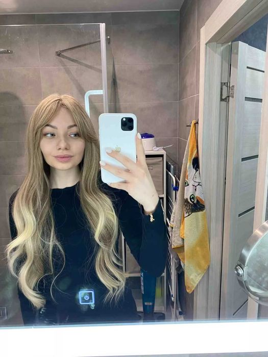Peruka damska blond ombre naturalny wygląd włosy jak naturalne