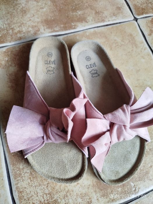 Klapki cleve 37 różowe