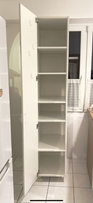 Szafka wysoka IKEA z półkami, biały, METOD 40x60x200 cm