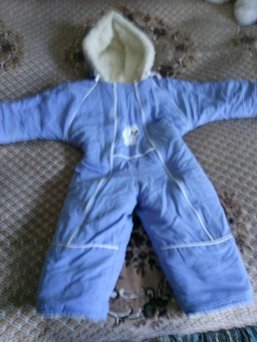 Комбинезон зимний на овчине для мальчика 1-1,5г