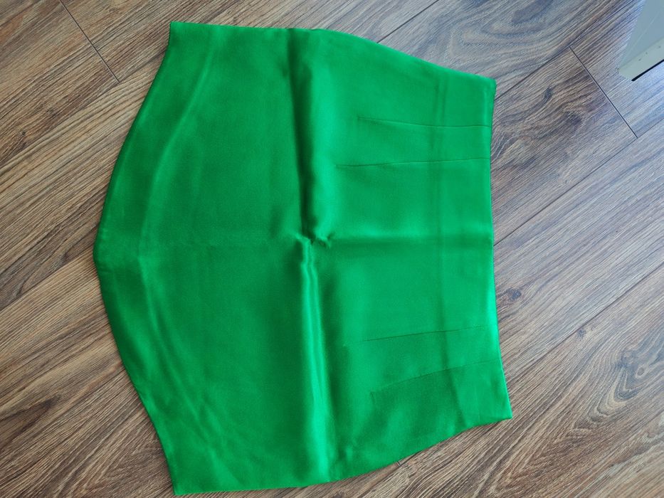 Zielona spódnica , Zara, satynowa, S