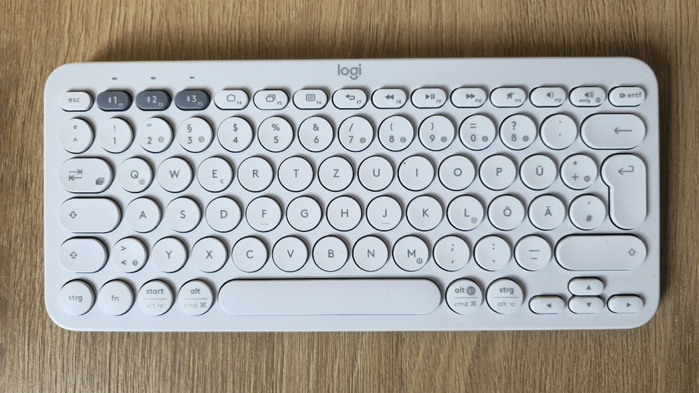 bezprzewodowa biała klawiatura Logitech K380