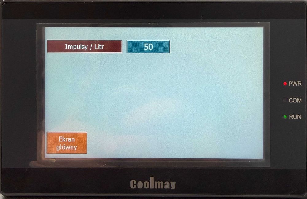 Automatyczny dozownik cieczy | Panel HMI + PLC