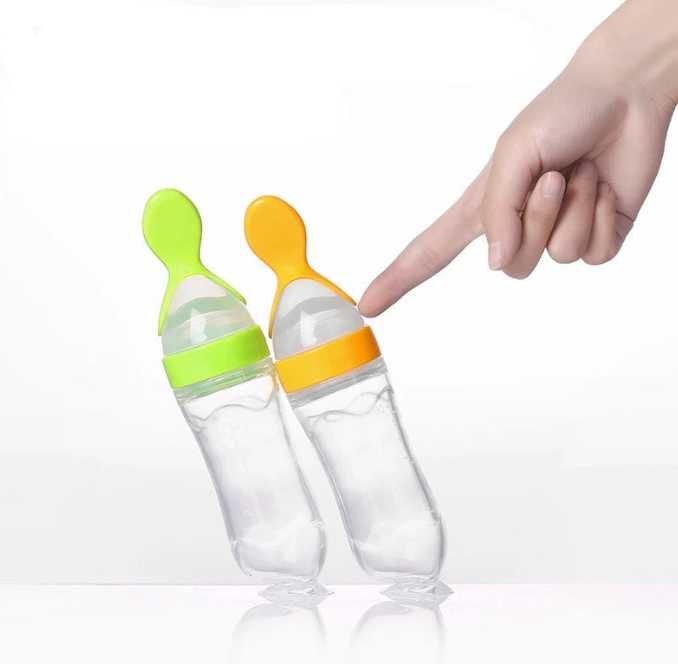 Biberão 2em1 de silicone com Colher Dosadora NOVO ENVIO GRÁTIS