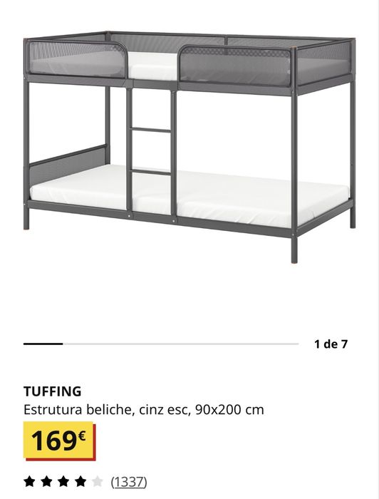 Beliche IKEA TUFFING 90x200 cm – Muito bom estado