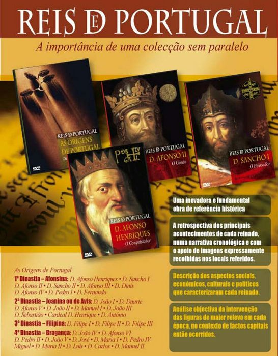 Reis de Portugal - 36 DVD selados - colecção completa
