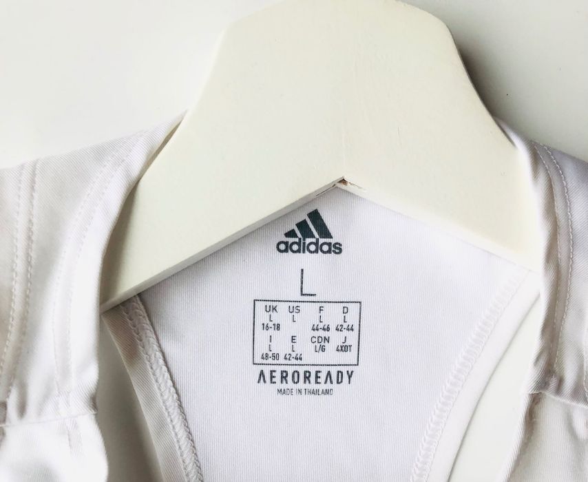 Adidas Top treningowy • biały • rozmiar L 42-44