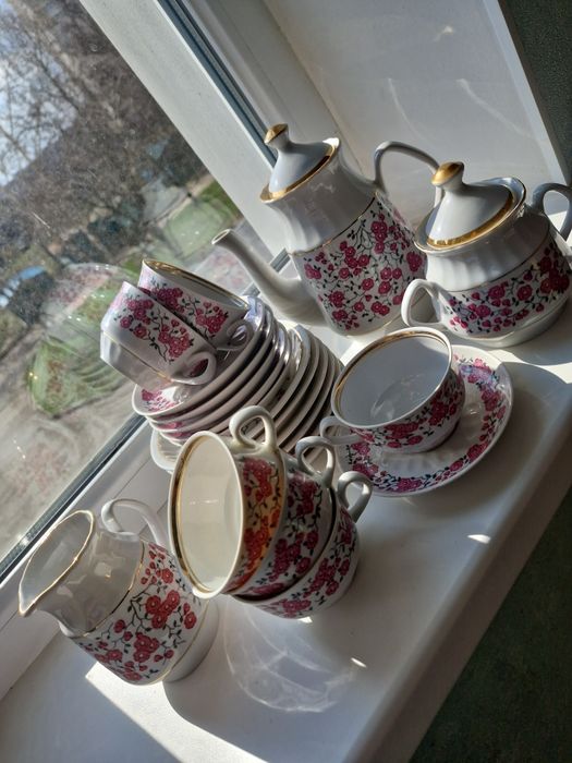 Кавовий вінтажний якісний сервіз на 6 персон