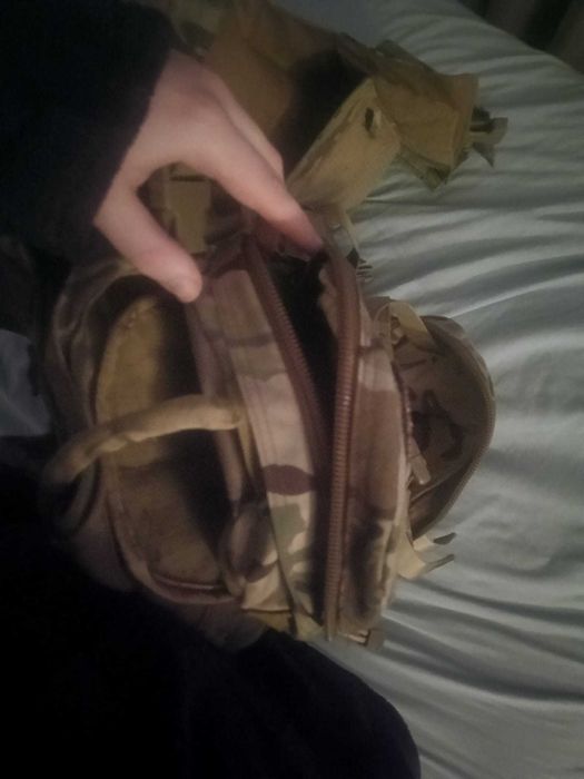 AIRSOFT COLETE/PC MULTICAM com flatpack e hidratação