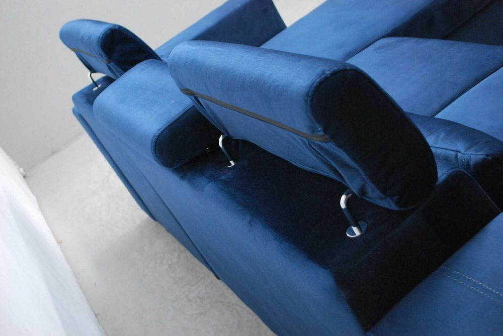 PXz NOWOCZESNY NAROŻNIK z funkcja spania + pojemnik M77 monolith