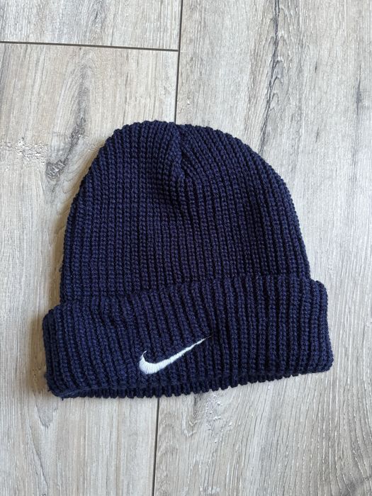 Welniana Czapka nike granatowa