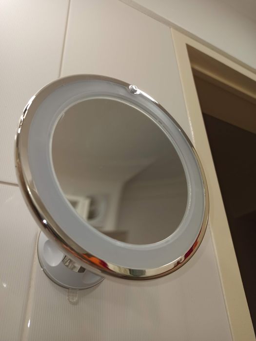 Espelho de aumento 10 X WC LED maquilhagem