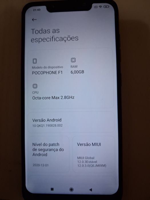 Vendo smartphone Xiaomi Poco F1