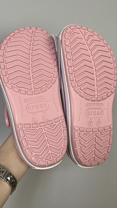 Уцінка Крокси рожеві crocband пудра petal pink 36