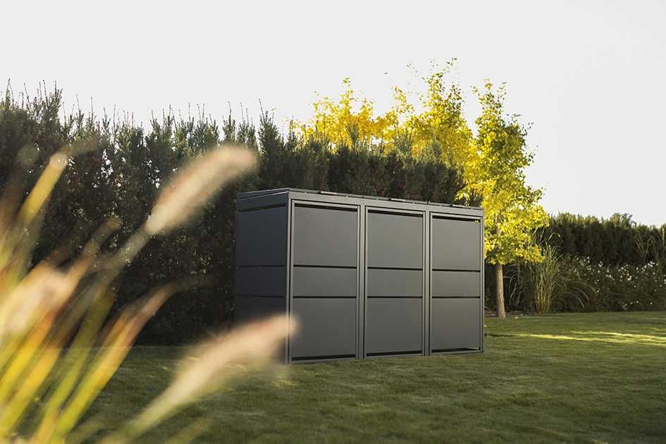 Zabudowy koszy Top Box Obudowy koszy na śmieci 3x120L Premium