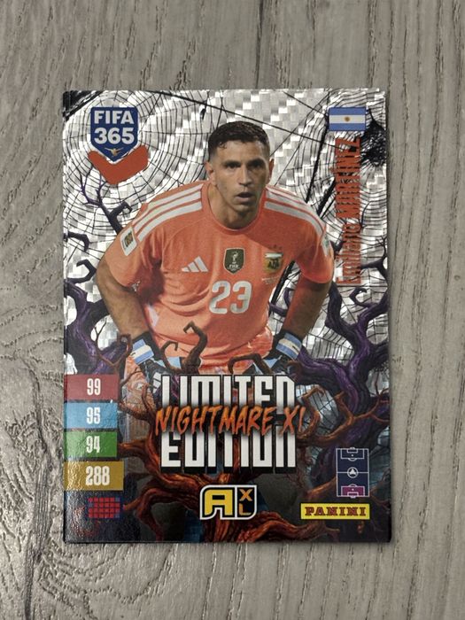 Panini Fifa 365 2027 Adrenalyn Emiliano Martinez Limited Edition Nightmare XI