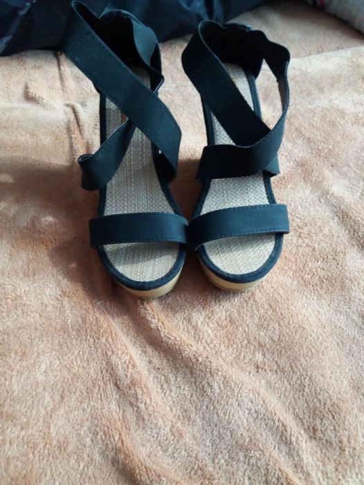 Koturny sandały czarne buty 38 lato eleganckie seksi