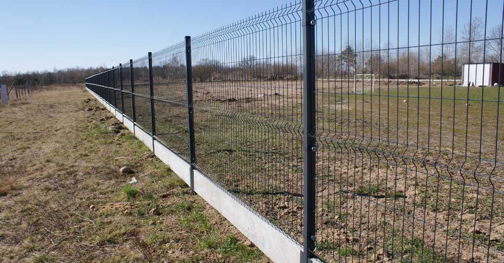 Ogrodzenie panelowe 3D 153cm grafit RAL7016/ Panel + Słupki/ BORDUM