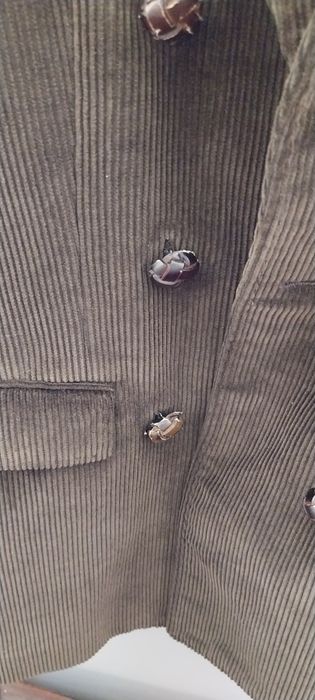 Massimo Dutti. Casaco de veludo verde