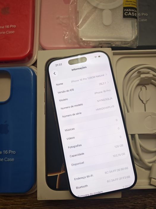 iPhone 16 Pro  6.3" 128GB Natural Titanium Aceito Retomas