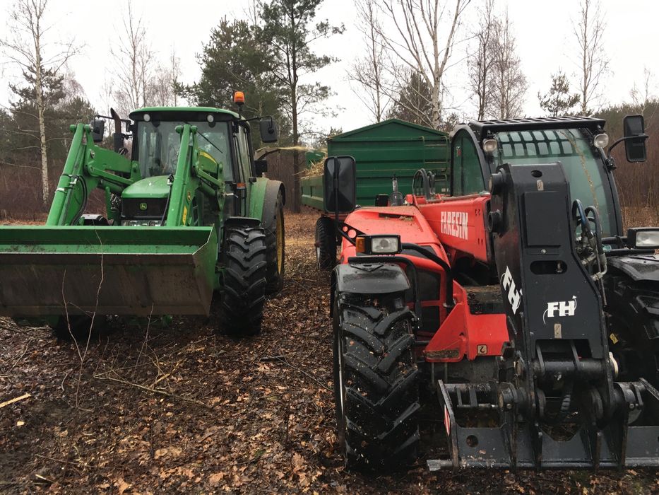 Usługi koparką minikoparką koparko-ładowarką teleskopową wywrotką
