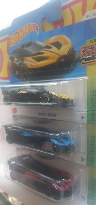 Conjunto 3 bugatti bolide hot wheels
