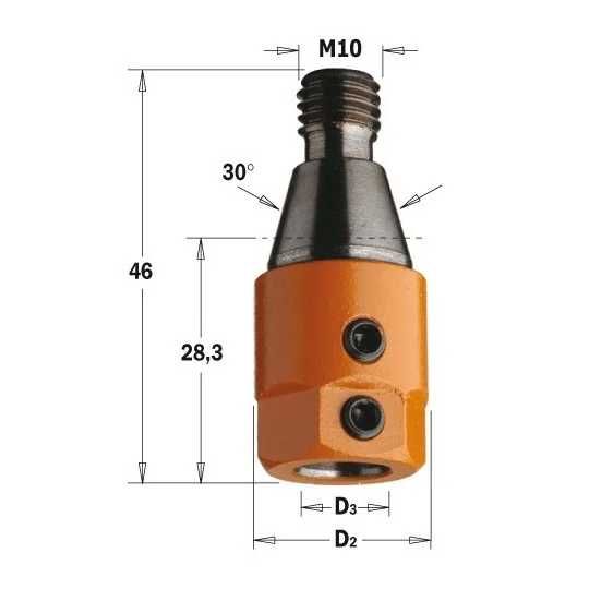 Oprawka do wiertła CMT 303.000.01, adaptor do wiertła