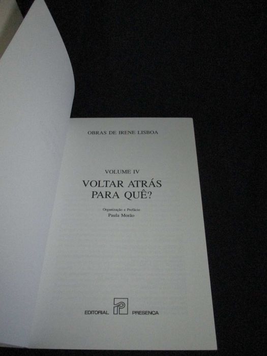 Livro Voltar Atrás para Quê? Irene Lisboa