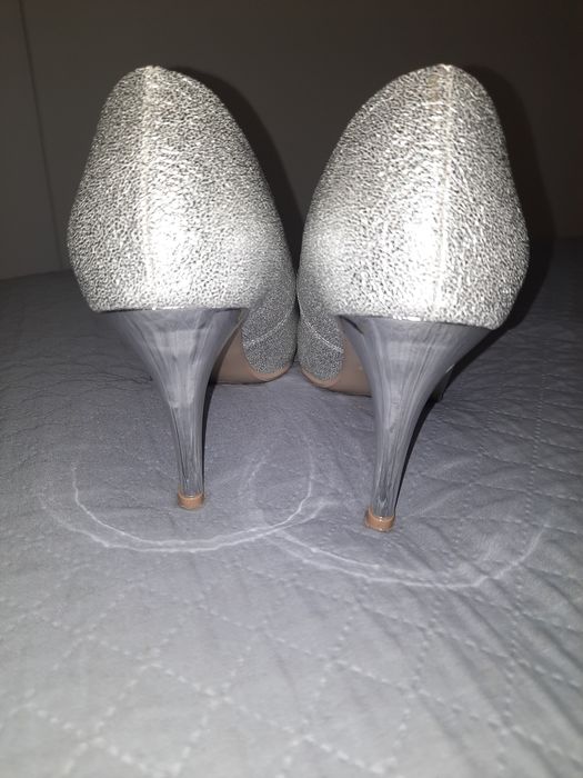 Szpilki srebrne rozm 40