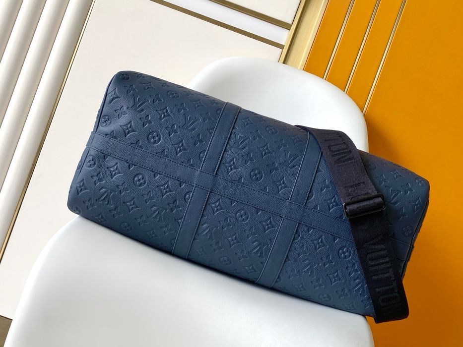 Louis Vuitton keepall сумка мужская синяя ручная дорожна спортивная