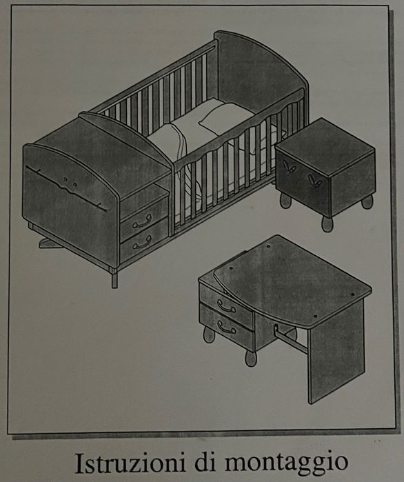 Berço Evolutivo Combinado com 2 Gavetas + Muda fraldas + Secretária