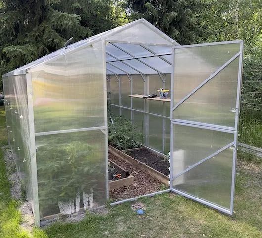 Szklarnia z poliwęglanu DOMEK 2,5x4-12m profile 25x25 POLIWĘGLAN 4-6mm