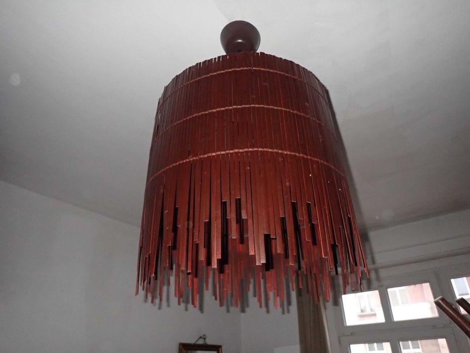 Lampa Ikea Rotvik żyrandol klosz abażur retro loft, vintage, boho