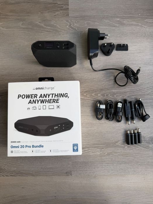Omnicharge Omni 20 Pro Bundle – Powerbank 20400 mAh com tomada 230 V / 100 W