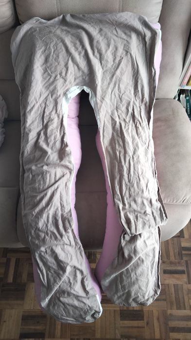 Almofada grande apoio completo com capa extra cinza