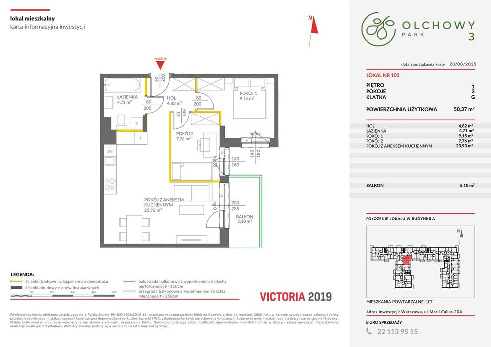 3-pokojowe mieszkanie 50m2 + balkon Bezpośrednio