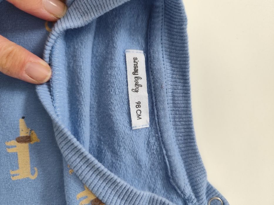 Bluza Sinsay rozm 98, błękitna z pieskami
