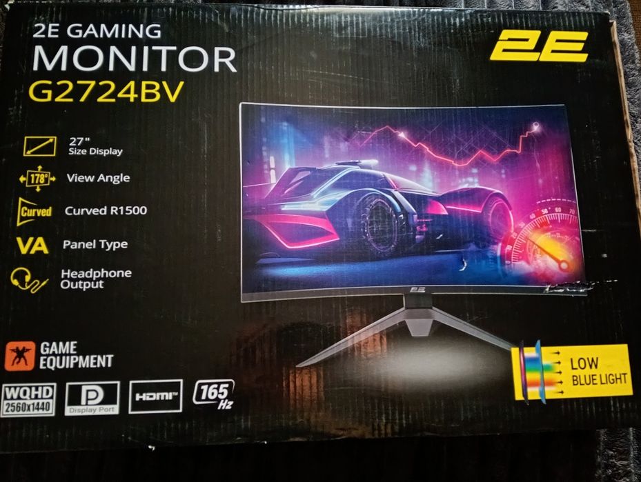 Изогнутый монитор 2к 165 гц