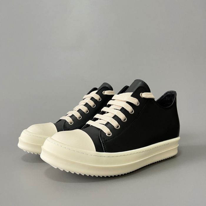 Нові Кеди Rick Owens Ramones Low Black/Milk Leather/size 40-44/Преміум якість!
