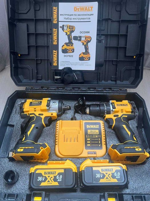 Професійний  Безщітковий набір DeWalt Гайковерт та шурупокрут