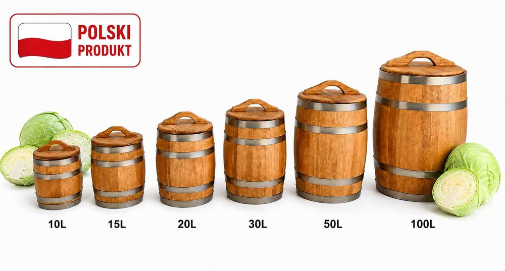 Beczka Dębowa do kiszenia kapusty 15L Producent